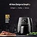 Air Fryer XL, Willsence Air Fryers 3.7-Quart 10-in-1 Intelligent Electric Oilless Hot Air-Fryer, Cooker with Cookbook and 50 Online Recipes, Touch Screen Control, Dishwasher Safe, Metal Inner Housing