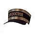 Black Engineer Train Conductor Hat Cap with Gold Lettering and Trim