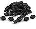 25 Premium Zipper Pull Cord Ends | Made in USA | Make Your Own Paracord Craft & Accessory Cord Projects | DIY Replacement Zipper Fixer (Black)