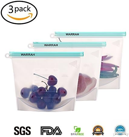 Reusable Silicone Food Storage Bags,Preservation Airtight Food Containers for Refrigerator Save Foods,Alternative Sandwich &amp; Snack Bags,Microwave Oven Sous Vide Cooking, Washable Food Savers