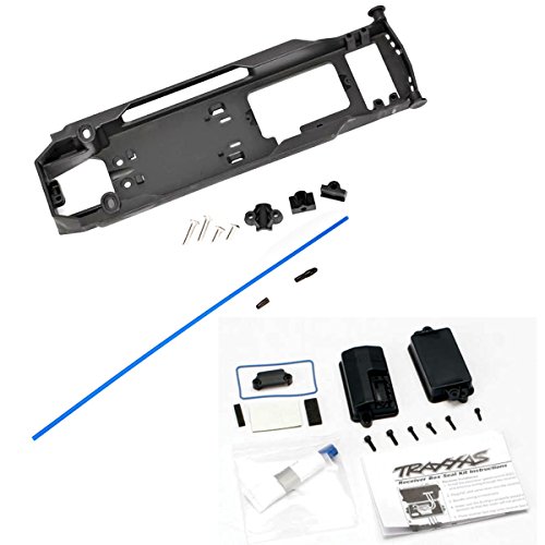Traxxas Spartan VXL6S Boat RADIO TRAY, WATERPROOF RECEIVER BOX & ANTENNA TUBE