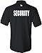 Security Silkscreen Front & Back Black Sport Polo (2X-large)