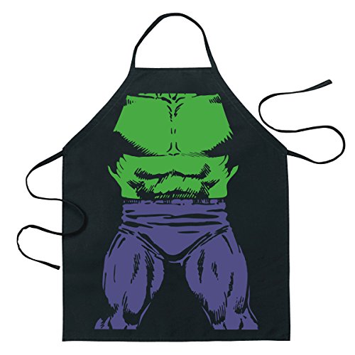 ICUP Marvel - Incredible Hulk Be The Hero Character Adult Size 100% Cotton Adjustable Black Apron