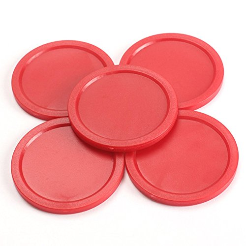 5Pcs Red ABS 2-inch Mini Air Hockey Table 50mm Puck Children Table