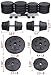 Yaheetech 66 Lb Dumbbell Set 16 Adjustable Weight Plates & 2 Olympic Dumbbell Handles for Home/Cap Gym Bodybuilding Workout Training