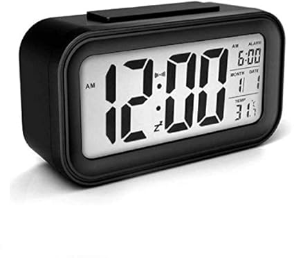 Hello Dream Imported Digital Smart Backlight Alarm Clock with Automatic Sensor,Date & Temperature (Black) Table Clock