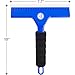 Squeegee for Shower, Window and Car Glass - 2 Extra Silicone Replacement Blades - Foam Handle - Color Blue