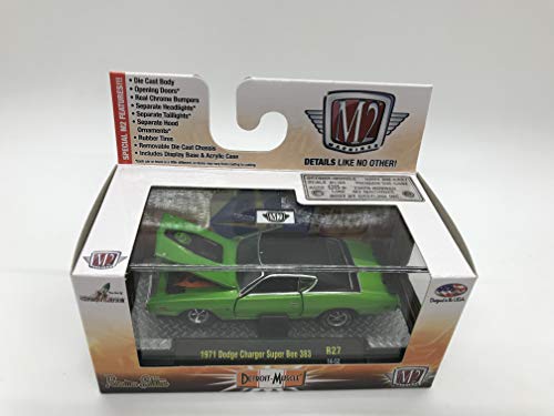 M2 Machines Detroit-Muscle 1971 Dodge Charger Super Bee 383 1:64 Scale R27 14-52 Green/Black Details Like NO Other! Over 42 Parts - Thumbnail 2