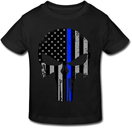 KissKid Thin Blue Line Punisher Baby Short Sleeve Tshirt 5-6 Toddler