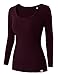 Regna X Basic Women's Boat Scoop Neck Long Sleeve Top (Color Pack of 3)