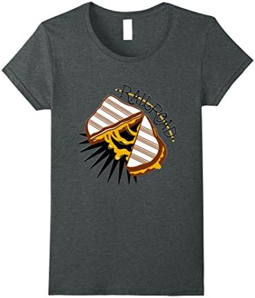 Womens RR Grilled chesse Cartoon Large Dark Heather