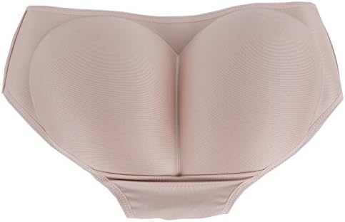 Uniqbay Lady Comfortable Butt Enhancer Pads Panty Seamless Hip up Brief Underwear (Asian M ( US 6- 8 ), Beige)