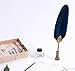 Lingery Quill Pen Set with Stand and 5pcs Stainless Steel Nibs in Different Size,Feather Dip Pen Gift Set