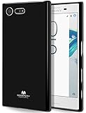GOOSPERY Marlang Marlang Xperia X Compact Case - Black, Free Screen Protector [Slim Fit] TPU Case [Flexible] Pearl Jelly [Protection] Bumper Cover for Sony XperiaXCompact, XPXCPT-JEL/SP-BLK