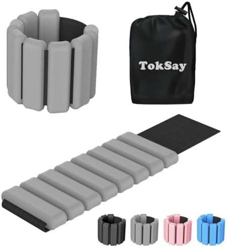 Bala Bangles Wrist & Ankle Weights For Women & Men (Sage) - 2 Pound Silicone Bracelet Set