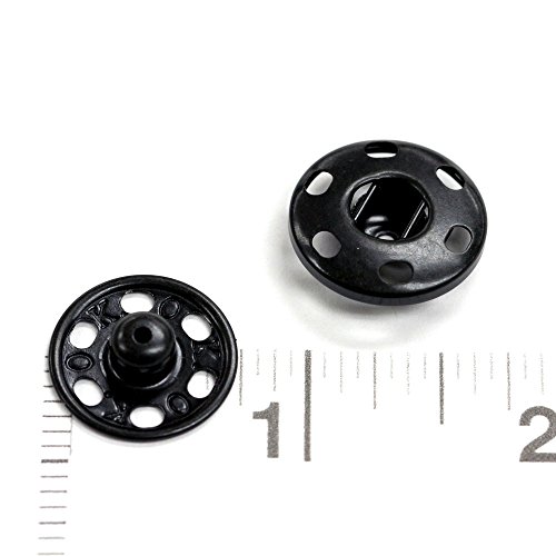 60 Sets of Sew-on Snaps, 19mm, Black