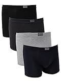 Men's Athletic Boxer Briefs Cotton Trunk Underwear Short Leg Pack of 4