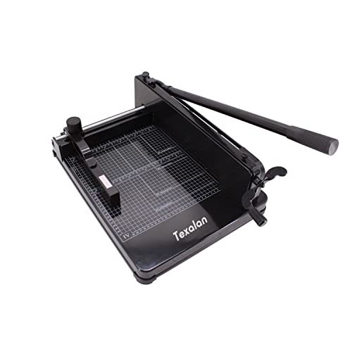 TEXALAN Heavy Duty Guillotine Paper Cutter Black 400 Sheets Stack Paper