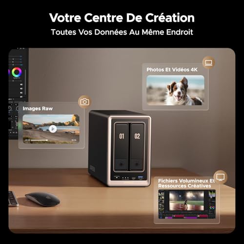 UGREEN NASync DXP2800 GT 2-Bay NAS Storage, 10GbE LAN, AMD Ryzen Embedded R2514 CPU, 8GB RAM, Dual M.2 NVMe, HDMI 4K, Monitoring Center, Docker Support, Home Assistant (No Disks)