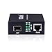ipolex 1.25G Gigabit Ethernet SFP to RJ45 Fiber Media Converter, 10/100/1000M RJ45 to 1000M SFP Slot, Fiber to Ethernet Converter, Supports 1000BASE-SX/LX SFP LC Transceiver Module