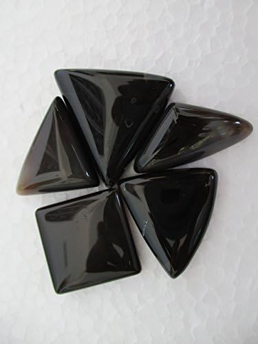 Stock Clearence Sale Black onyx Precious oval Cabs Jade Black in different size ( 5 piece)