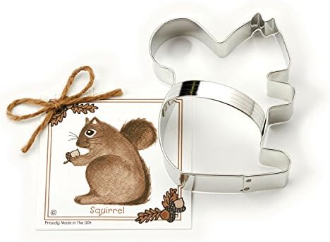 Squirrel Cookie and Fondant Cutter - Ann Clark - 4.9 Inches - US Tin Plated Steel