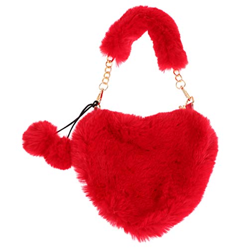 fluffy heart purse