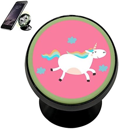 LLCCAR Vehicle Phone Mount Fantasy Unicorn Running Holder Magnetic Universal Cradle Stand Car Dashboard Mount Strong Magnets Smartphones Kit Women Men