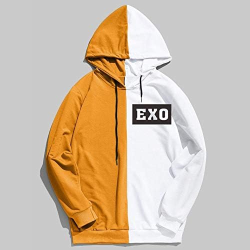 KVCHDX KELUOXIN Kpop EXO Hoodies Men Women EXO XIUMIN CHANYEOL Street Patchwork Sweatshirt K-pop Hip Hop Pullover Hood