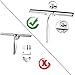 Shower Squeegees Wall Mount Stainless Steel Glass Window Wiper Car Window