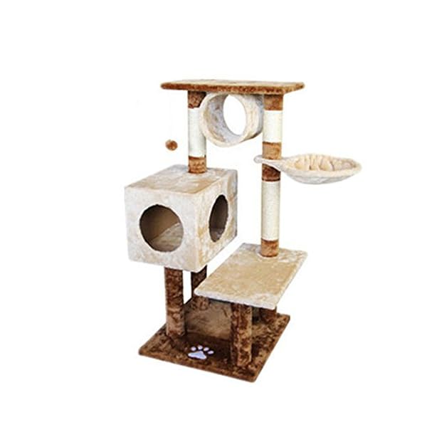 HUIO Cat Climbing Torre Cat Toys Un Sisal Naturale Rope Accessori Cathead Toy Cat Tiragraffi for Animali per Le Medie…