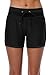 Sociala Stretch Board Shorts for Women Swim High Waisted Swim Shorts Black XL