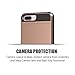 Anuck Case for iPhone 7 Plus Case, for iPhone 8 Plus Case, Shockproof Wallet Case [Card Pocket][Slide Cover] Anti-Scratch Protective Shell Armor Rubber Bumper Case with Card Slot Holder - Rose Gold