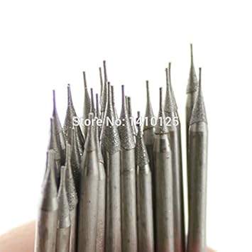 Generic 30Pcs Diameter 0.5mm Electroplated Diamond Coated Hole Saw Drill Solid Bits for Jewelry Gems Glass Tile Ceramic Marble Granite