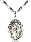 bliss Sterling Silver Catholic Saints Medal Pendant, 1 Inch