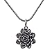 NOVICA Artisan Crafted Sterling Silver Flower Pendant Necklace | Purple Floral | Amethyst Gemstone | Lobster Claw Clasp | Foxtail Chain | Hypoallergenic Jewelry | Indonesia ' Sacred Lilac Lotus'
