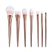 Sankuwen 7 Pcs Professional Powder Cosmetic Makeup Brush (Rose Gold)
