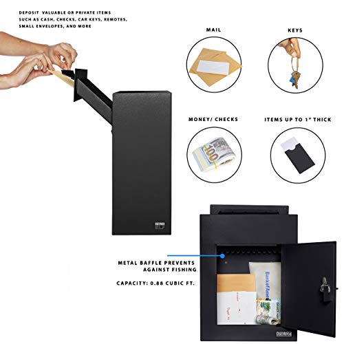 DuraBox D700 Through The Wall Drop Box w/Adjustable Chute Deposit Safe