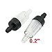 Jardin 5-Piece Plastic One Way Aquarium Fish Tank Air Check Valves, Clear/Black