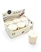 Vanilla Bean Soy Votive Candles - Scented with Natural Fragrance Oils - 6 Beige Natural Votive Candle Refills - Bakery & Food Collection