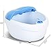 Giantex Foot Bath Massager Spa, Warm Heat Bubbles 4-Head Electric Handheld Pedicure Scrubber Removable Cover Vibration Massage, Double-Layer Barrel Non-Cracking Foot Baths w/Callus Remover (Blue)