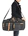 Plambag Large Canvas Duffel Bag Overnight Travel Tote Weekend Bag Dark Gray