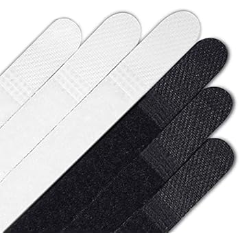 Besign 50 Pack Fastening Cable Straps, Reusable Cord Organizer, Keeper Holder, Cable Ties for Earphones, Earbuds, Headphones, Home Office Tablet, PC, TV Wire Management, 3 Size, Black and White