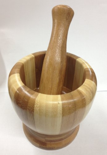 Bamboo Grinder Mortar and Pestle