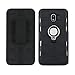 TQHH Full-Body Rugged Holster Case ，TPU+PC Double Protection Case Shockproof Cover with 360 Degree Rotating Ring for Samsung Galaxy J4 2018(Black)