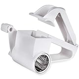 S'ELITE Rotary Cheese Grater with Bonus EBOOK Cheese Making - Handheld Cutter Slicer Shredder with Razor Sharp Blades and Stainless Steel Drum for Cheese, Parmesan, Chocolate, Carrots and Nuts