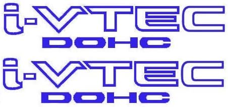 [#39] FLA 2x Blue i-VTEC DOHC Vinyl Decal Stickers Emblem Honda Acura ivtec
