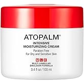 ATOPALM Intensive Moisturizing Cream for Dry & Sensitive Skin, Face Moisturizer, Replenishes Hydration, Paraben-Free, 3.4 Fl Oz, 100ml