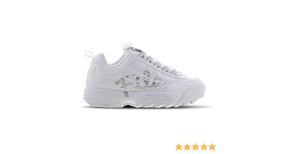 fila disruptor 2 script white