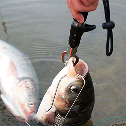 Leezo Control Fish Clamp Gerät Edelstahl Angeln Lip Grip Halter Grabber Zangen Mit Lanyard Fishing Tool Tackle… – Bild 5